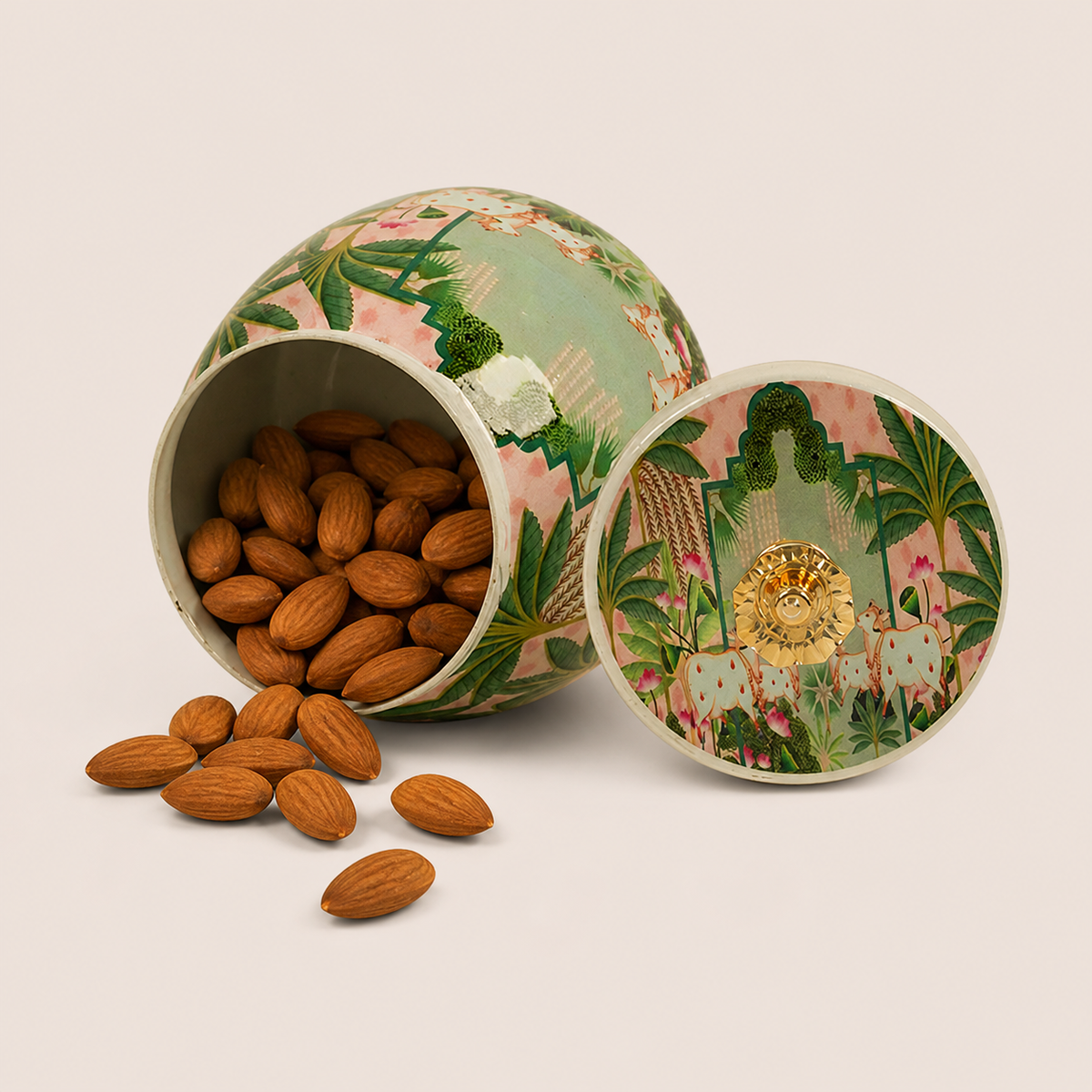 Pink Tropical Floral Decorative Jar - KRAJ0060