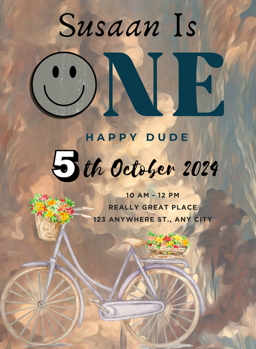 Brown Bicycle Sports and activities Invitation-AASAA006