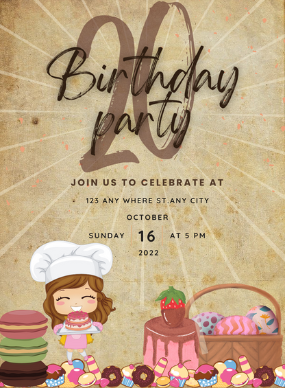 Brown Chef Cake &amp; Sweets-AACAS008