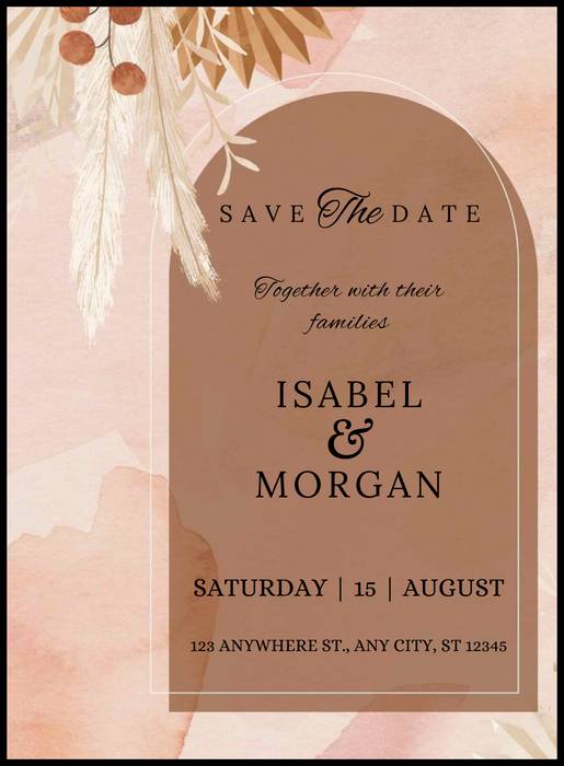 Brown Door Modern Invitation-AAMEN003