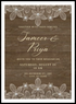 Brown Floral Hindu Wedding Invitation-AAHWI011