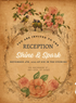 Brown Florals Reception Party Invitation-King of Cards