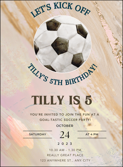 Brown Football Sports and activities Invitation-AASAA007