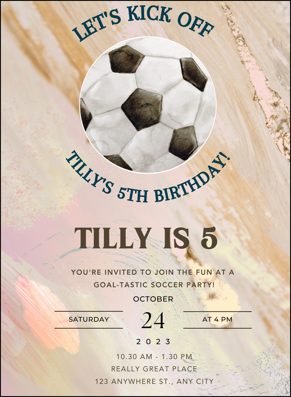 Brown Football Sports and activities Invitation-AASAA007