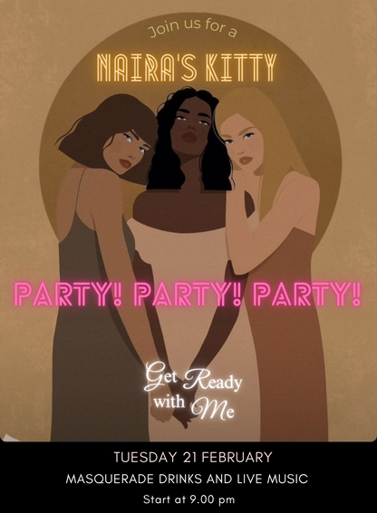 Brown Girls Kitty Party Invitation-AAKPI006