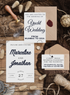 Brown Letter Destination Theme Invitations-AADTI014