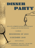 Brown Pour Dinner Party Invitation-AADNI023
