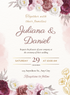 Burgundy Bliss Floral wedding Invitation-AAFWI019