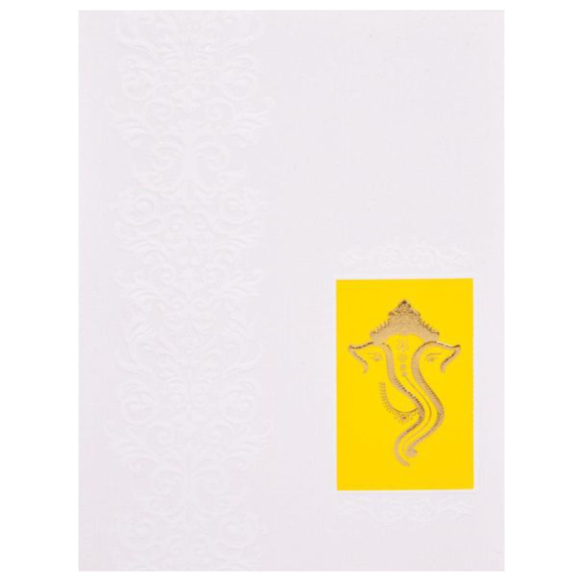 Flourishing White Shading  Wedding Invitation Card- KNK3280