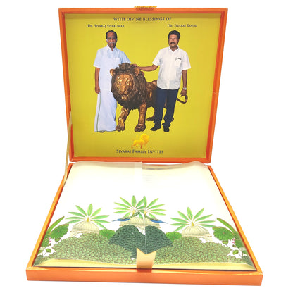 Orange Balaji Padmavathi Invitation-King of Cards