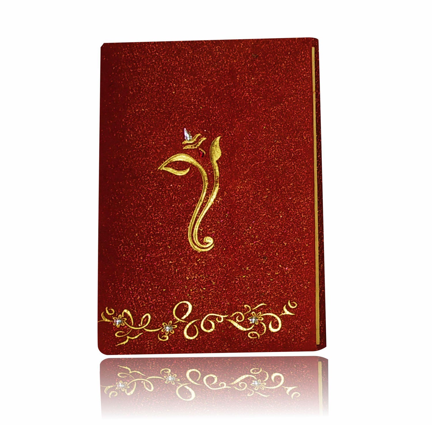 Maroon Fancy Ganesha Invitation Card-King of Cards