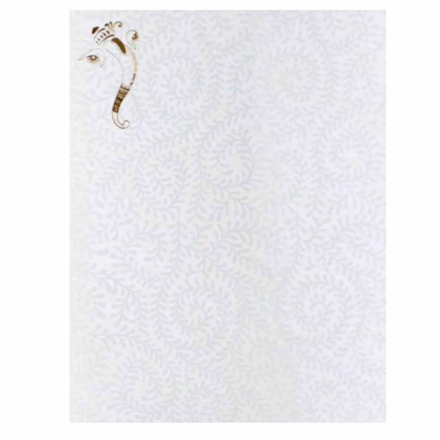 Gorgeous White Flower Laser Cut Ganesha Card - KNK30620