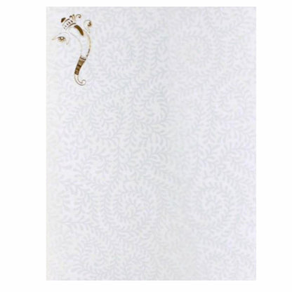 Gorgeous White Flower Laser Cut Ganesha Card - KNK30620