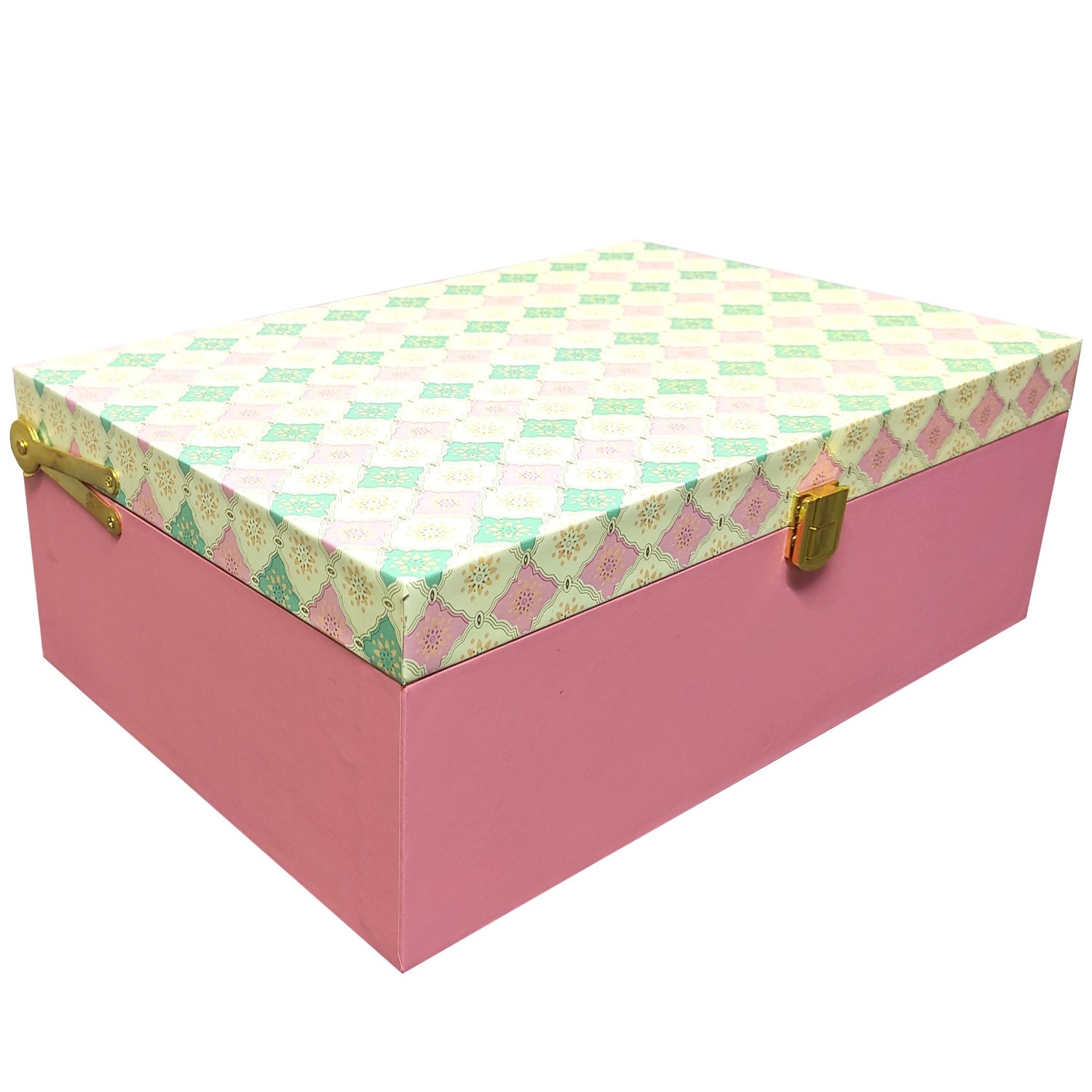 Pink And Green Box Invitations-KBX0403