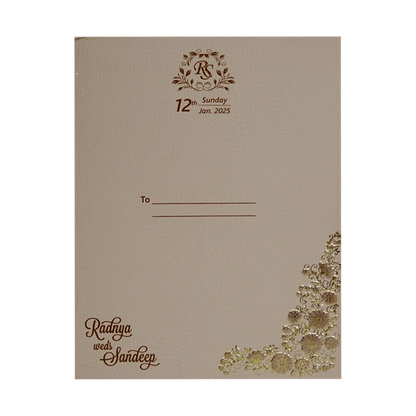 Cream Pink Floral Invitation-King of Cards
