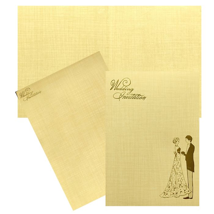 Cream Couple Wedding Invitation Card-King of Cards