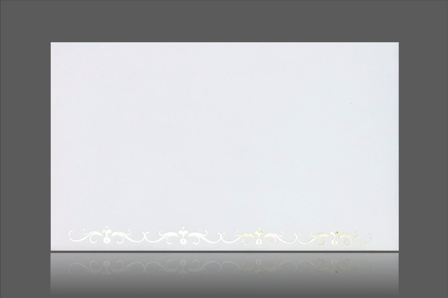 White Gold Ganesha Invitation Card-Knk2689