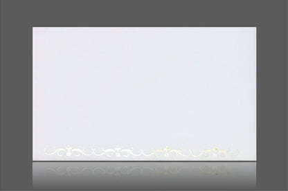 White Gold Ganesha Invitation Card-Knk2689