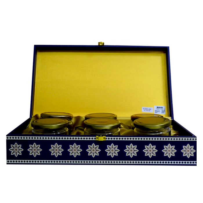 Blue Floral Mandala Box Invitation-King of Cards