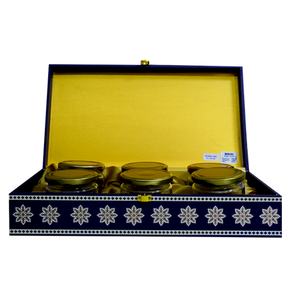 Blue Floral Mandala Box Invitation-KBX1406