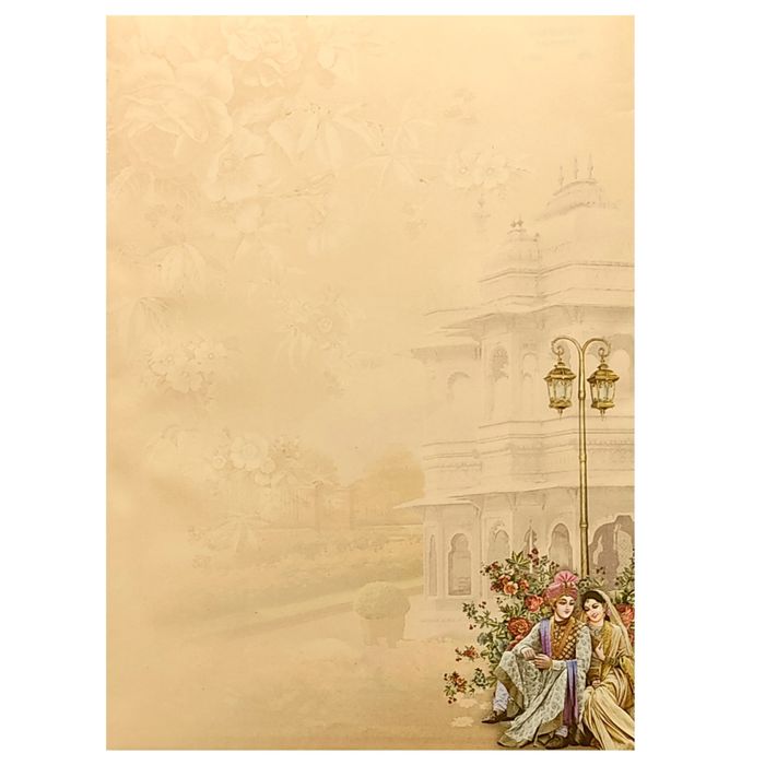 Pink Bride Groom Padded Invitation Card-King of Cards