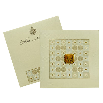 Grey Dot Design Invitation Card-KRC29221