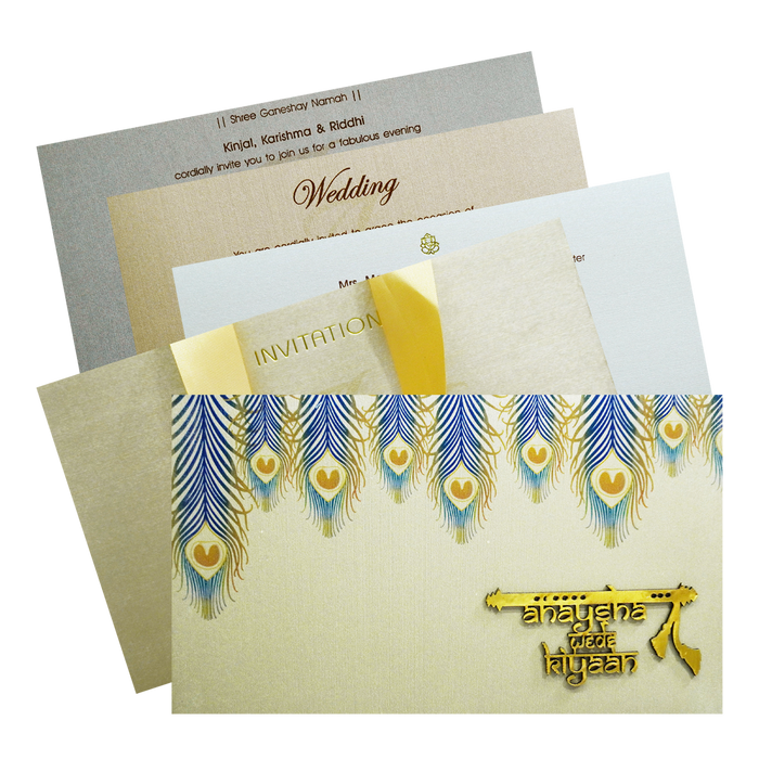 Light Brown Luxury Wedding Box-King of Cards