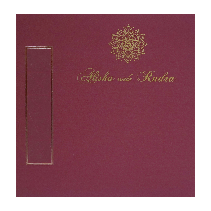 Deep Red Single Sheet Invitation Card-King of Cards