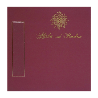 Deep Red Single Sheet Invitation Card-KRCS7461