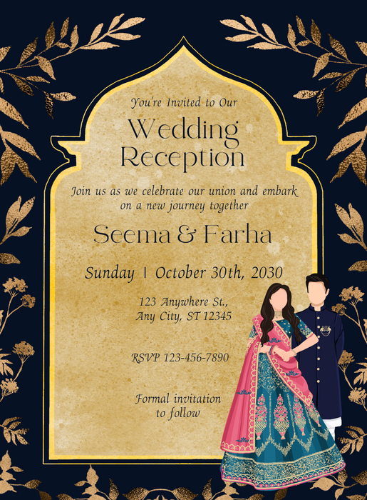 Dark Blue Elegant Hindu Wedding-AAHIN031