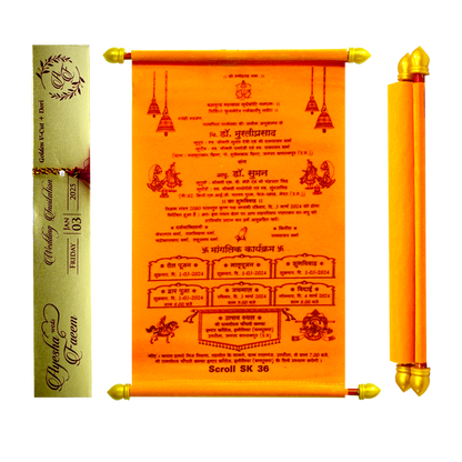 Orange Velvet Scroll Card-King of Cards