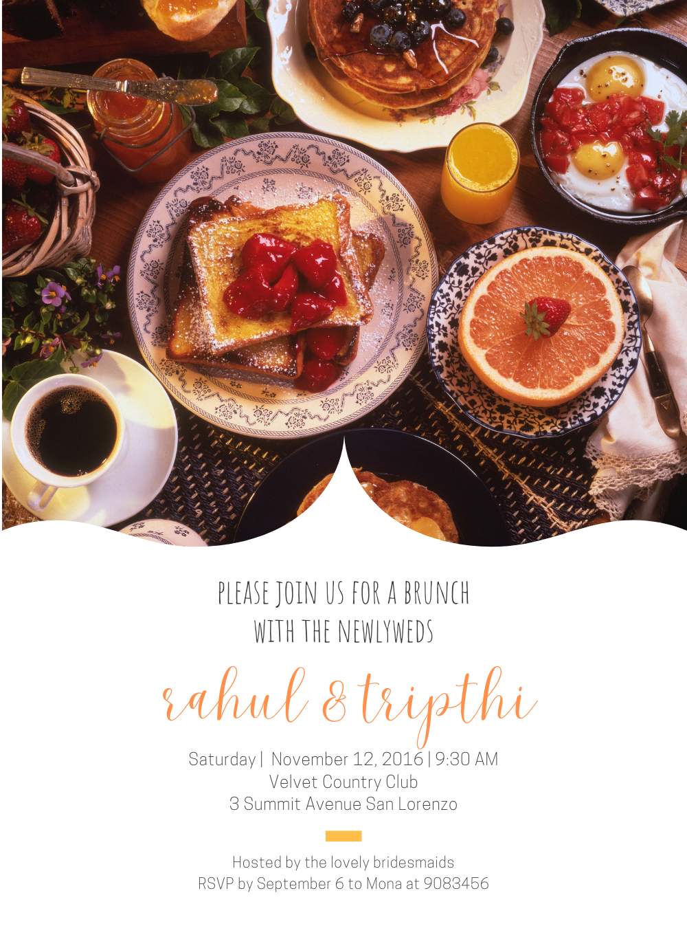Colorful Lunch &amp; Brunch Invitation-AALUB002