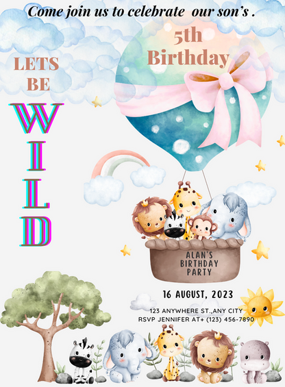 Colorful Hot Air Animals-AAANI009