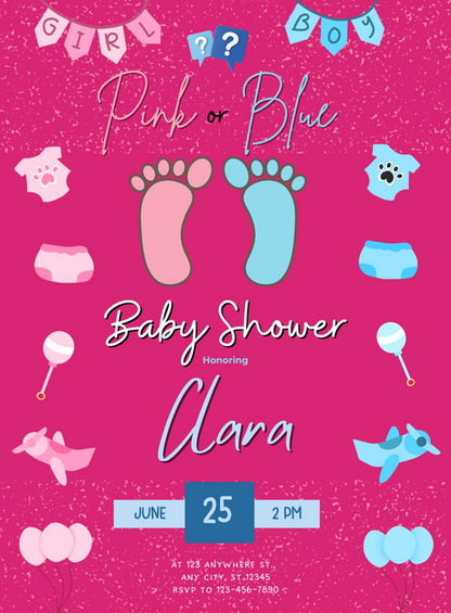 Colorful Love Baby Shower Invitations-AABSW016