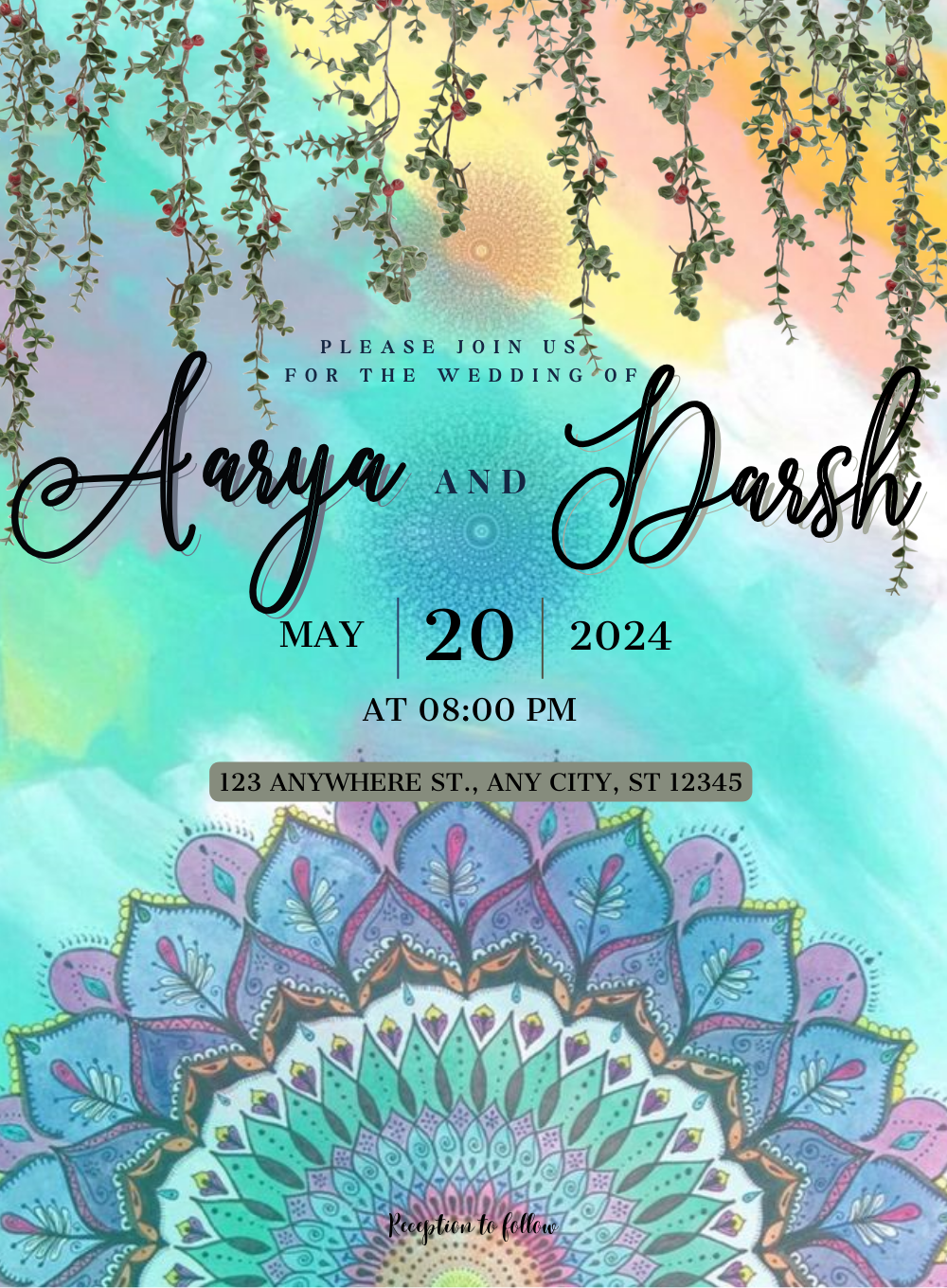 Colorful Mandala Bengali Wedding-AABWI009