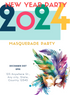 Pink Blue New Year Eve Invitation-AANEW007