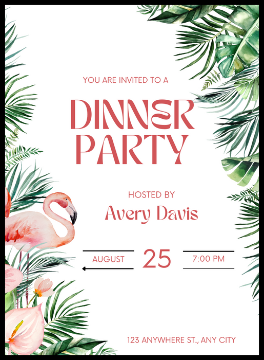 Colorfully Festive Dinner Party Invitation-AADNI005