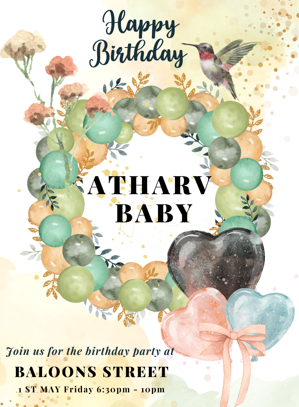 Colourful Theme Balloons and Confetti-AABAC002