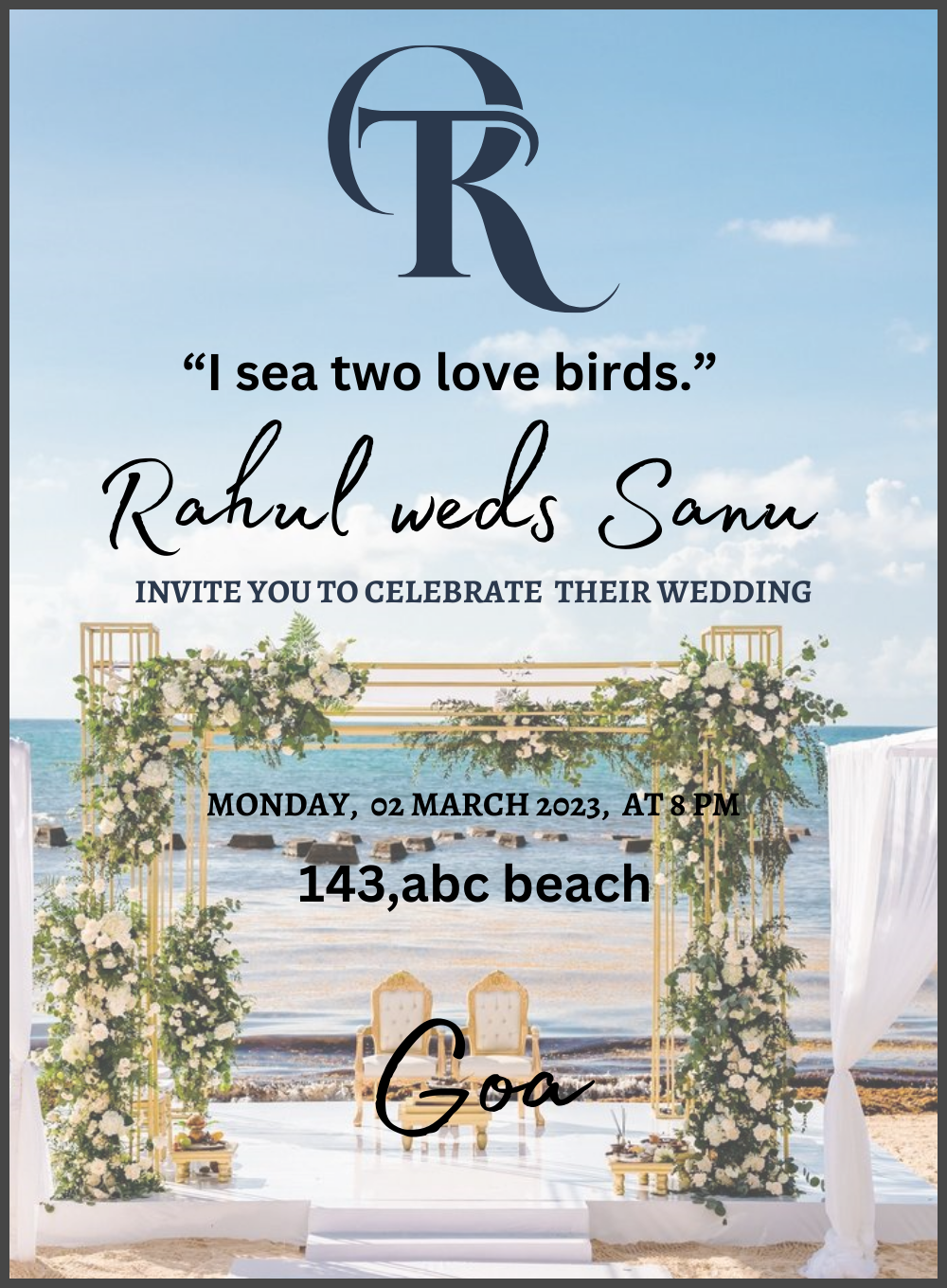Coral Coast Destination Theme Invitation-AADTI012