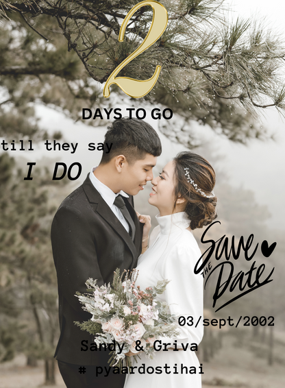 Couple Photo Countdown Invitation-AACDI005