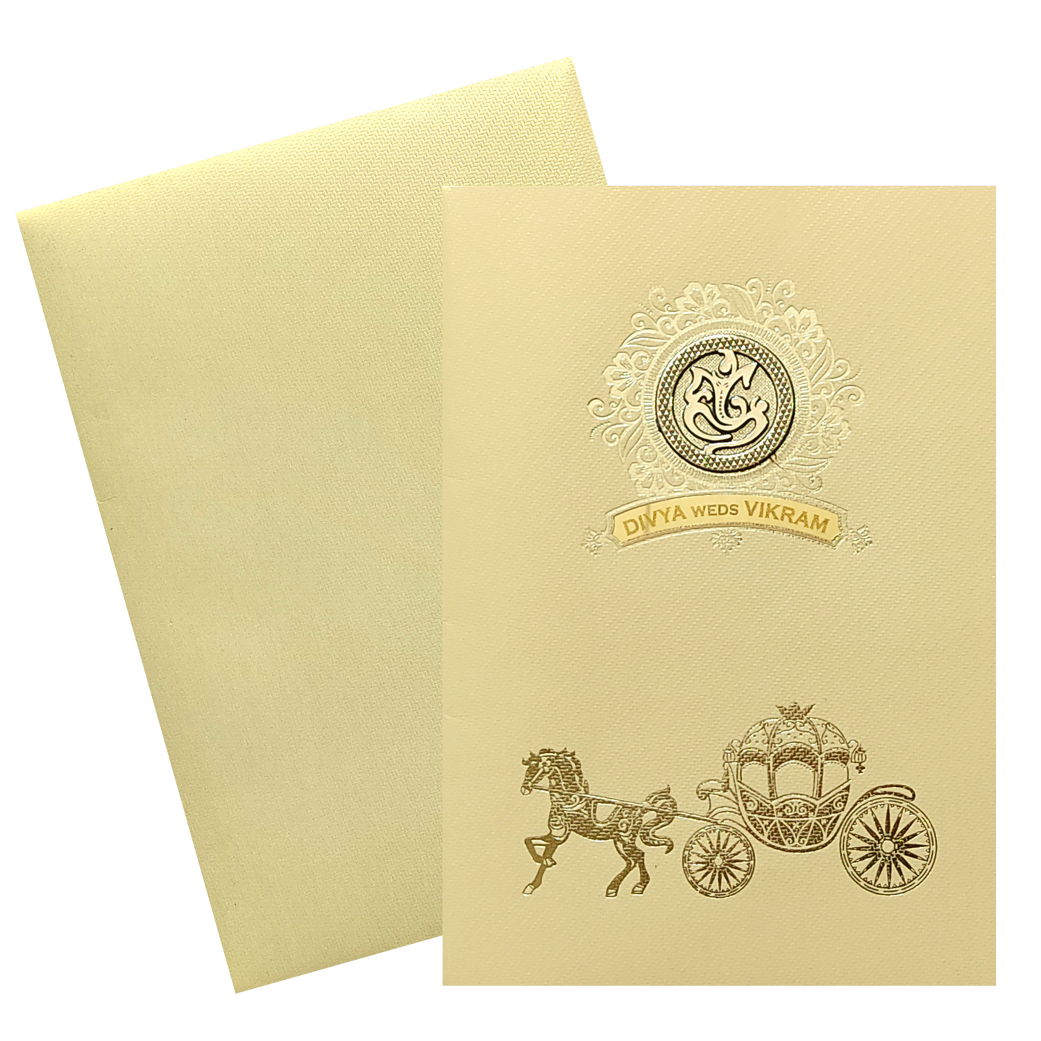 Gold Texture Sheet Invitation Card-King of Cards