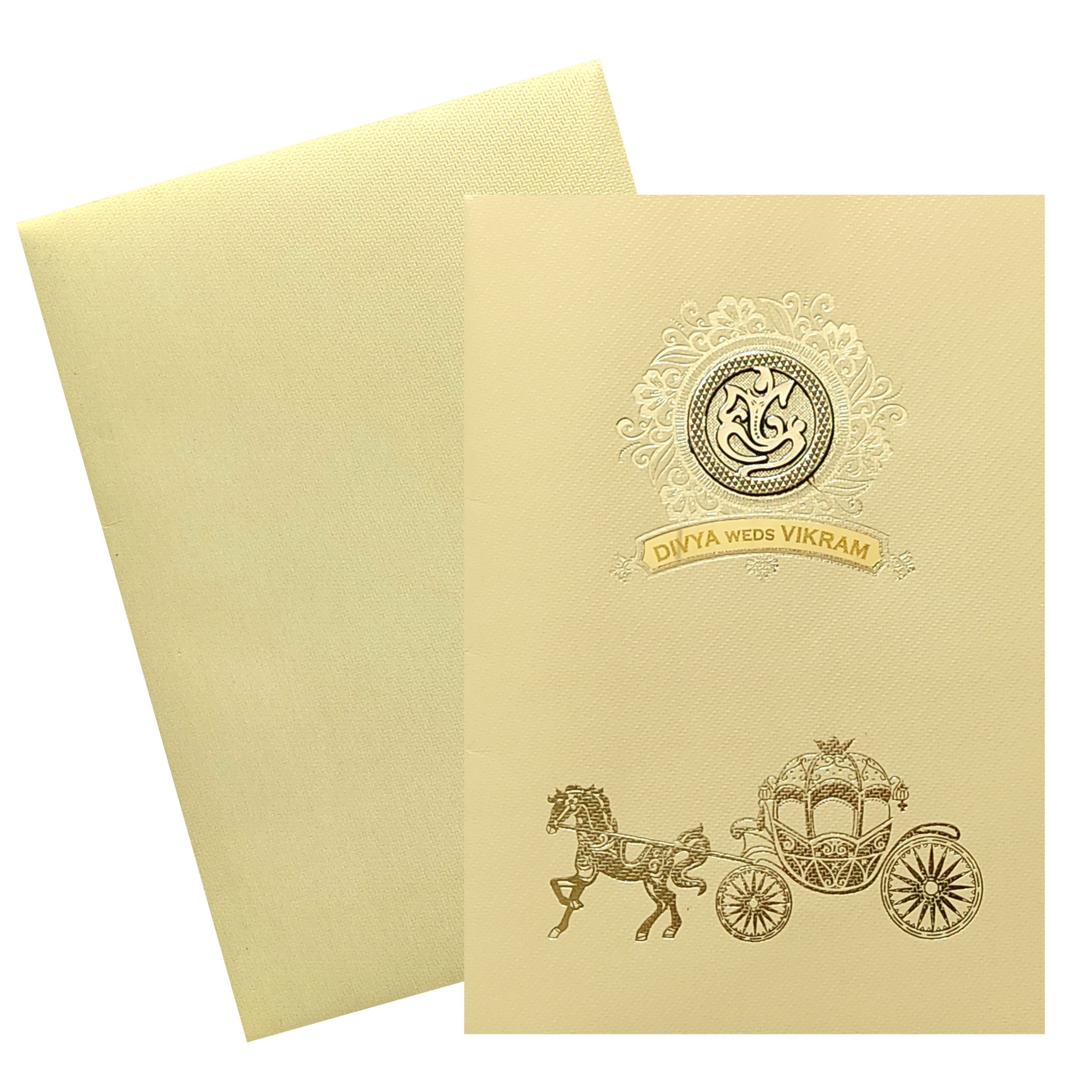 Gold Texture Sheet Invitation Card-King of Cards