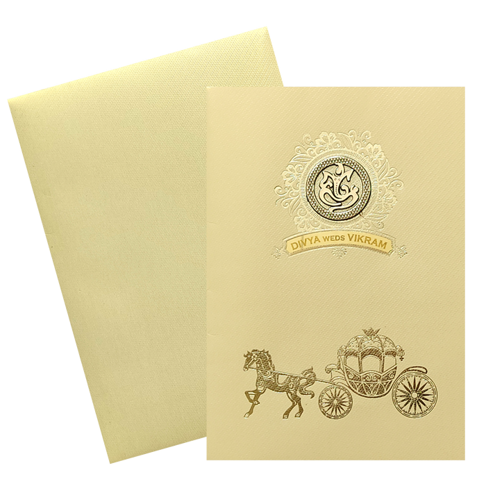 Gold Texture Sheet Invitation Card-King of Cards