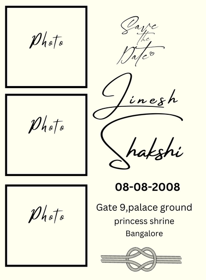Lovely Couple Save The Date Invitation-AASTD026