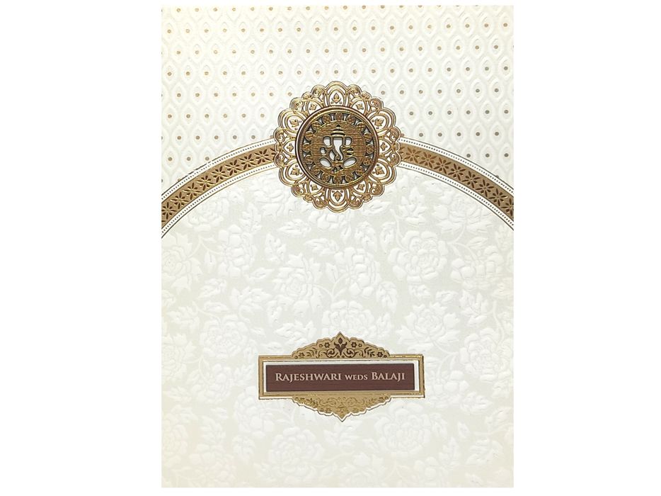 Chalk White Wedding Invitation-King of Cards