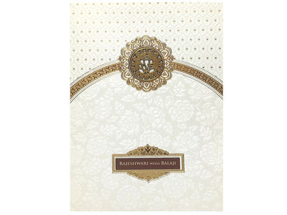 Chalk White Wedding Invitation-King of Cards