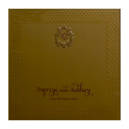 Golden Pattern Marriage Card-King of Cards