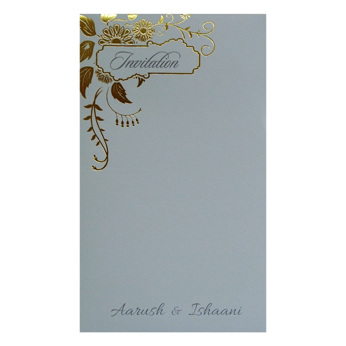 Grey Floral Single Sheet Card-King of Cards