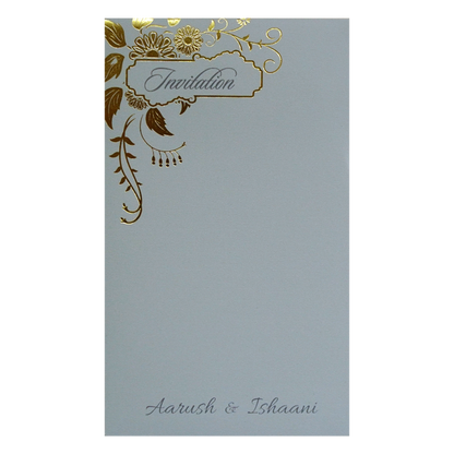 Grey Floral Single Sheet Card-King of Cards