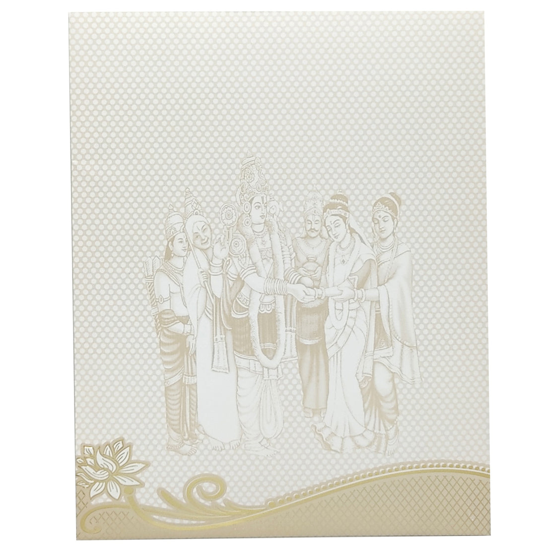 White Balaji Padmavathi Invitation Card-KNJS2057-King of Cards